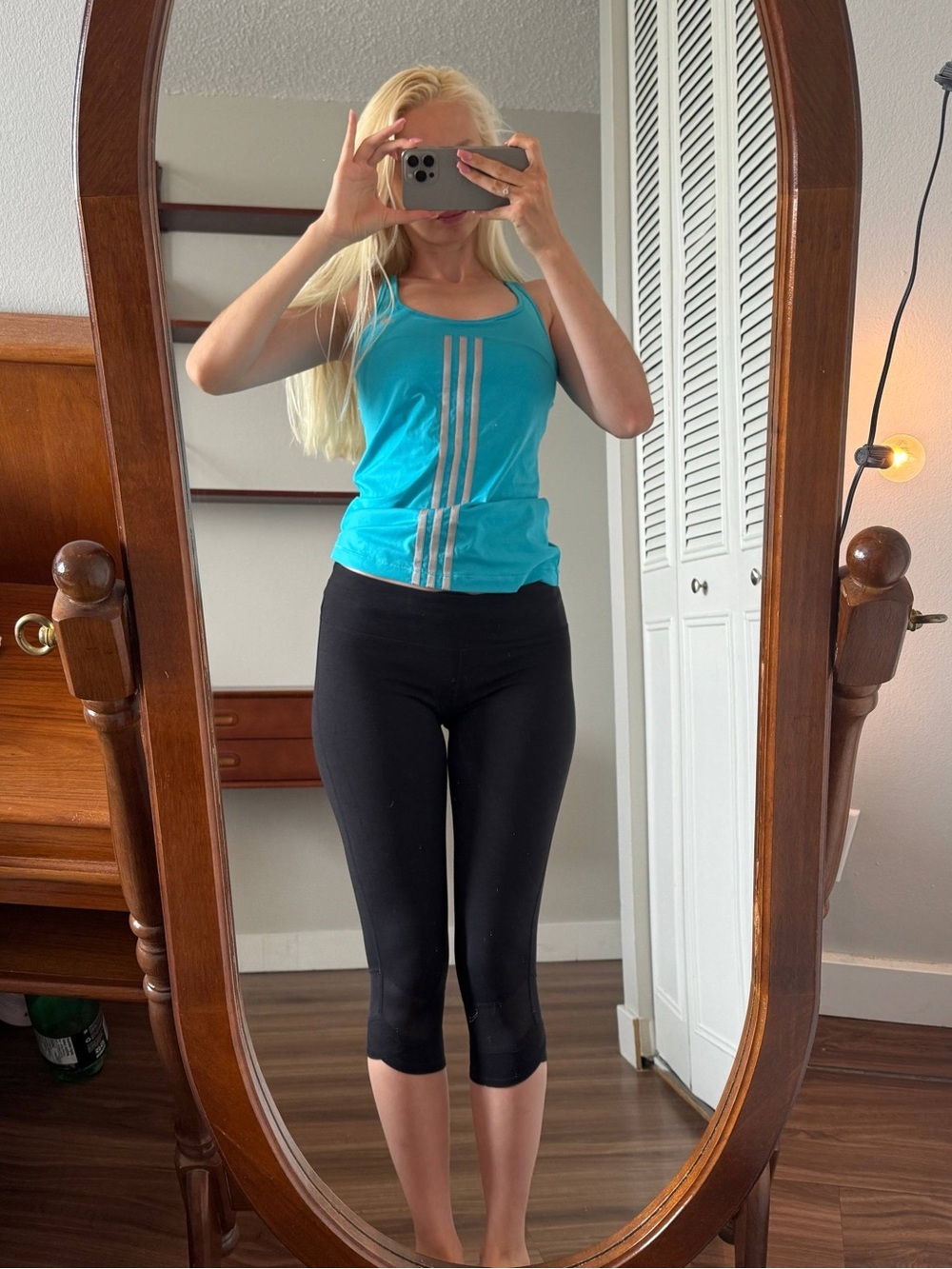 Tuff Athletics Black Capri Workout Leggings